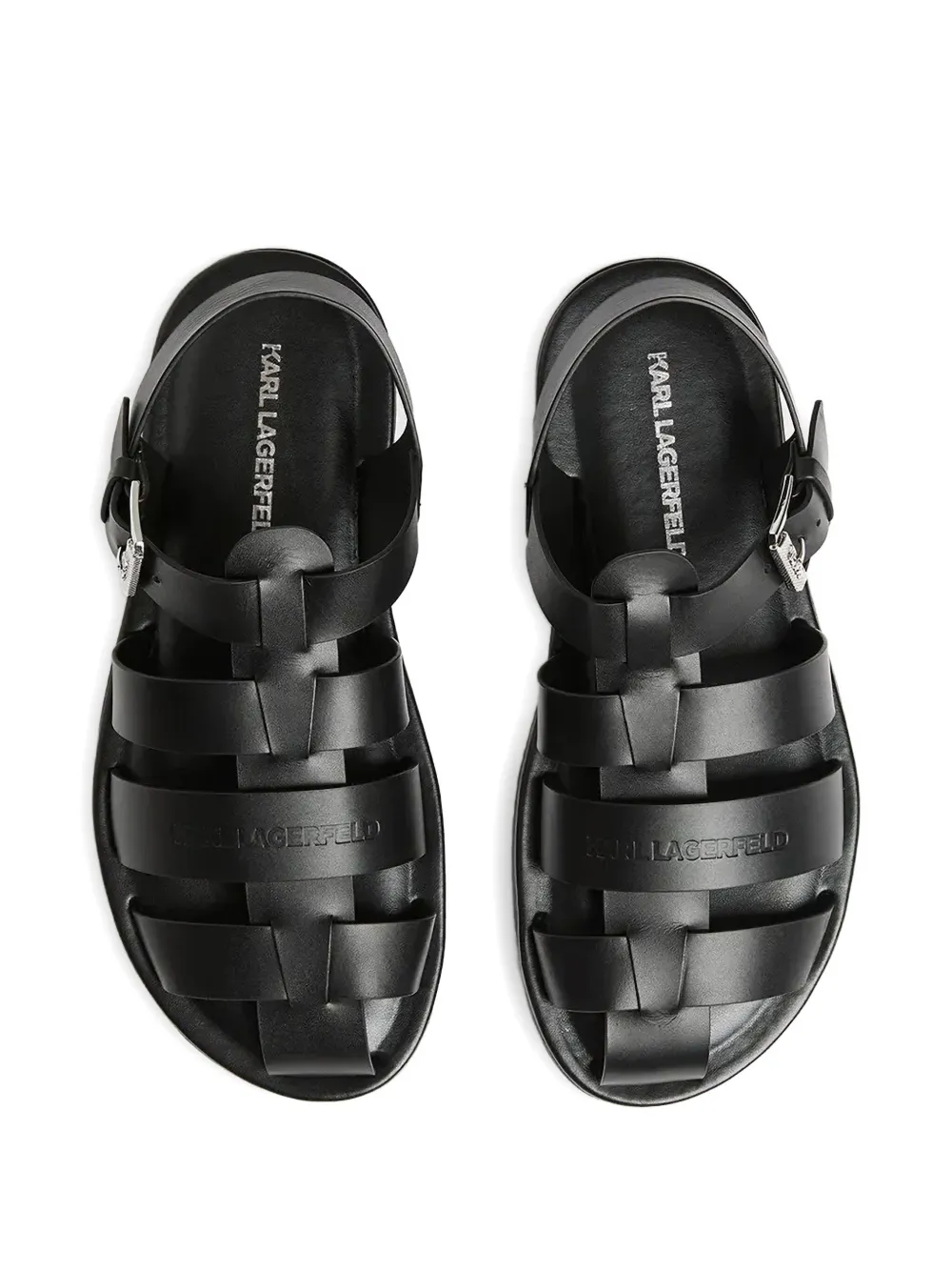 Karl Lagerfeld leather sandals Black