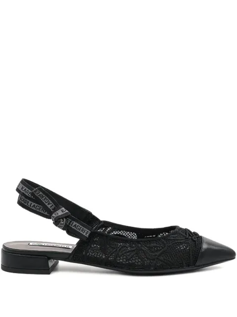 Karl Lagerfeld zapatillas con ribete de encaje