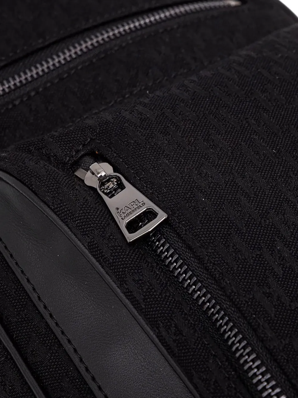 Karl Lagerfeld Crossbodytas met pied-de-poule patroon Zwart