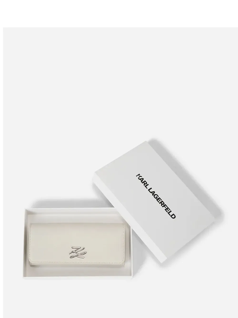Karl Lagerfeld K Autograph logo-plaque wallet Wit