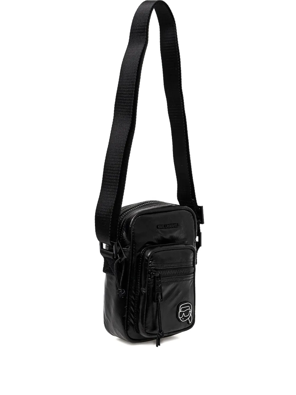 Karl Lagerfeld patch-logo messenger bag | Black | Image 1