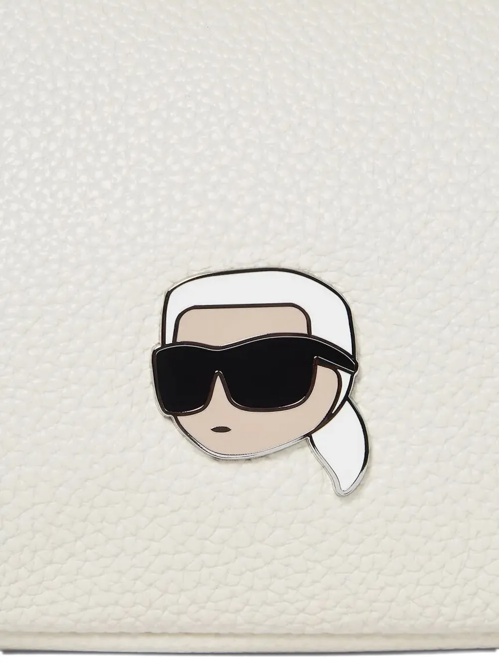 Karl Lagerfeld Leren crossbodytas met logoband Wit