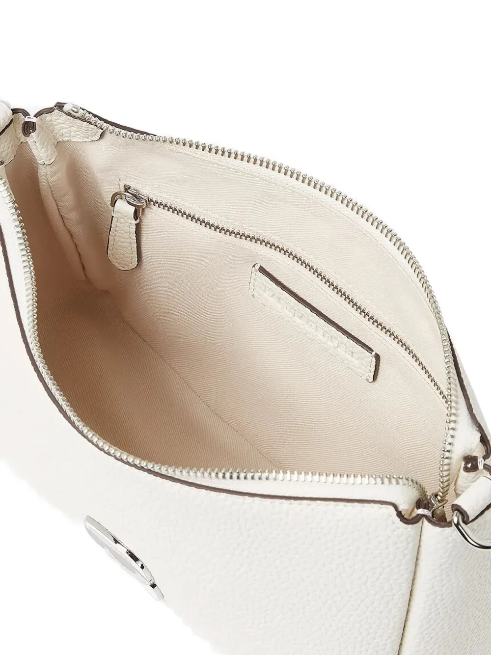 Karl Lagerfeld Leren crossbodytas met logoband Wit