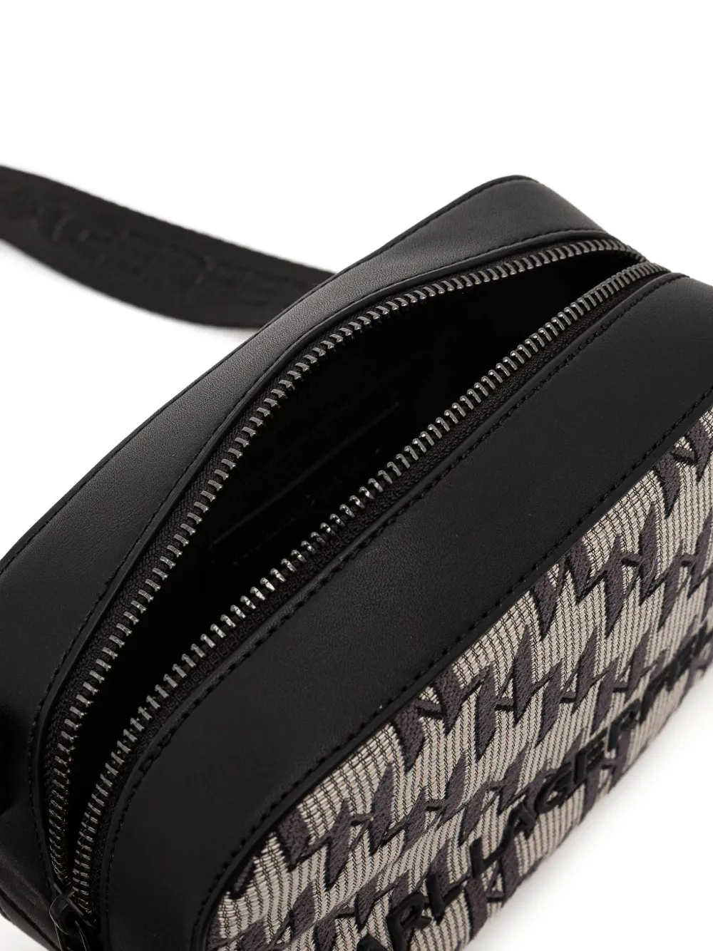 Karl Lagerfeld Crossbodytas met monogram en rits Zwart