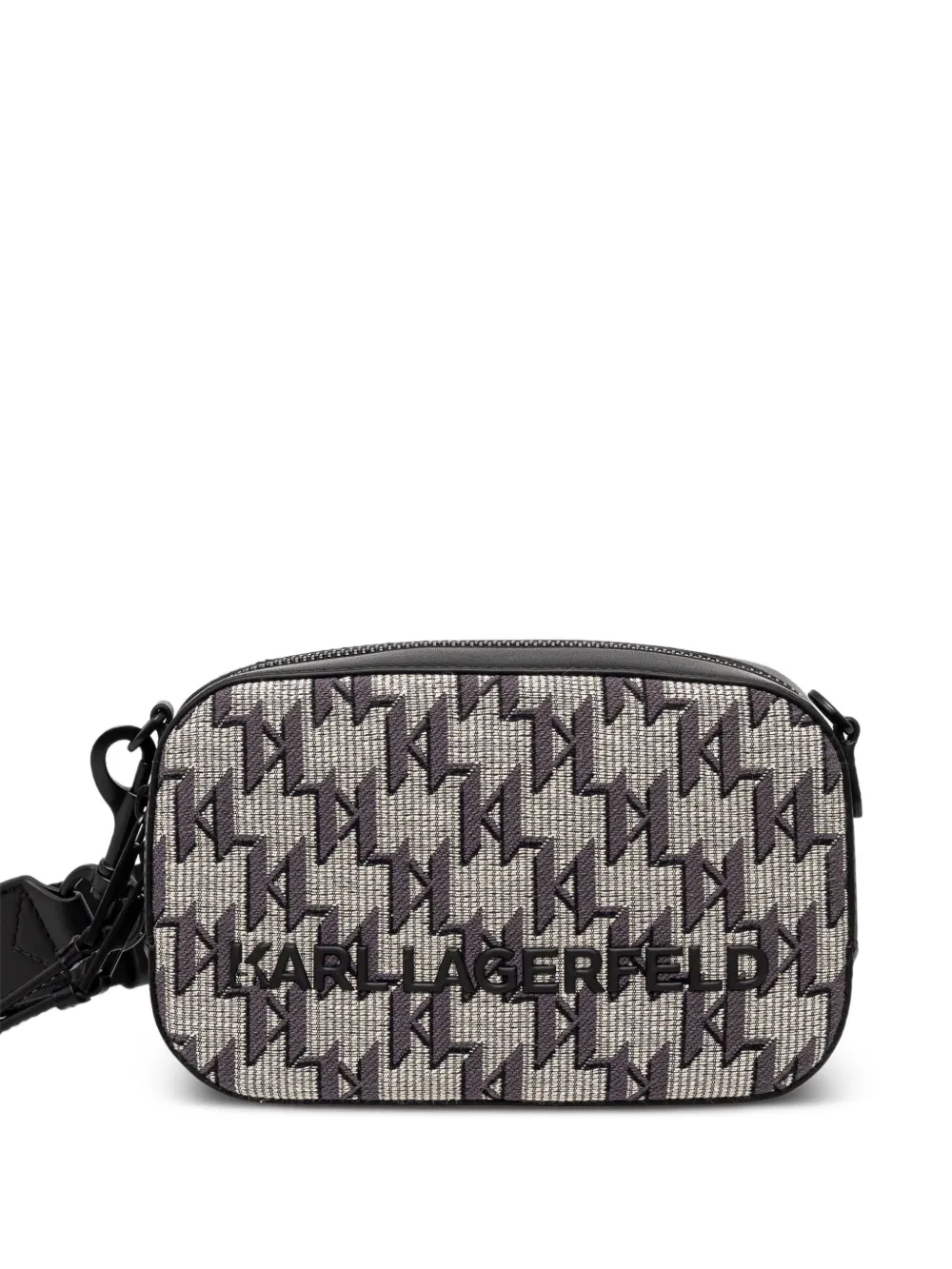 Karl Lagerfeld Crossbodytas met monogram en rits Zwart