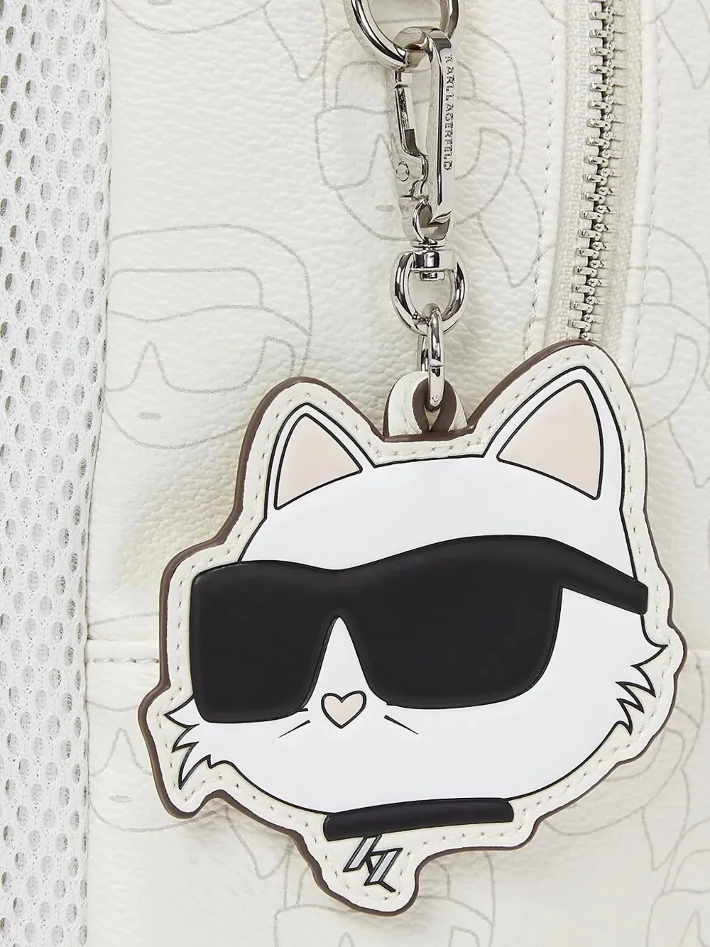 Karl Lagerfeld Monochrome rugzak met logo-reliëf Wit