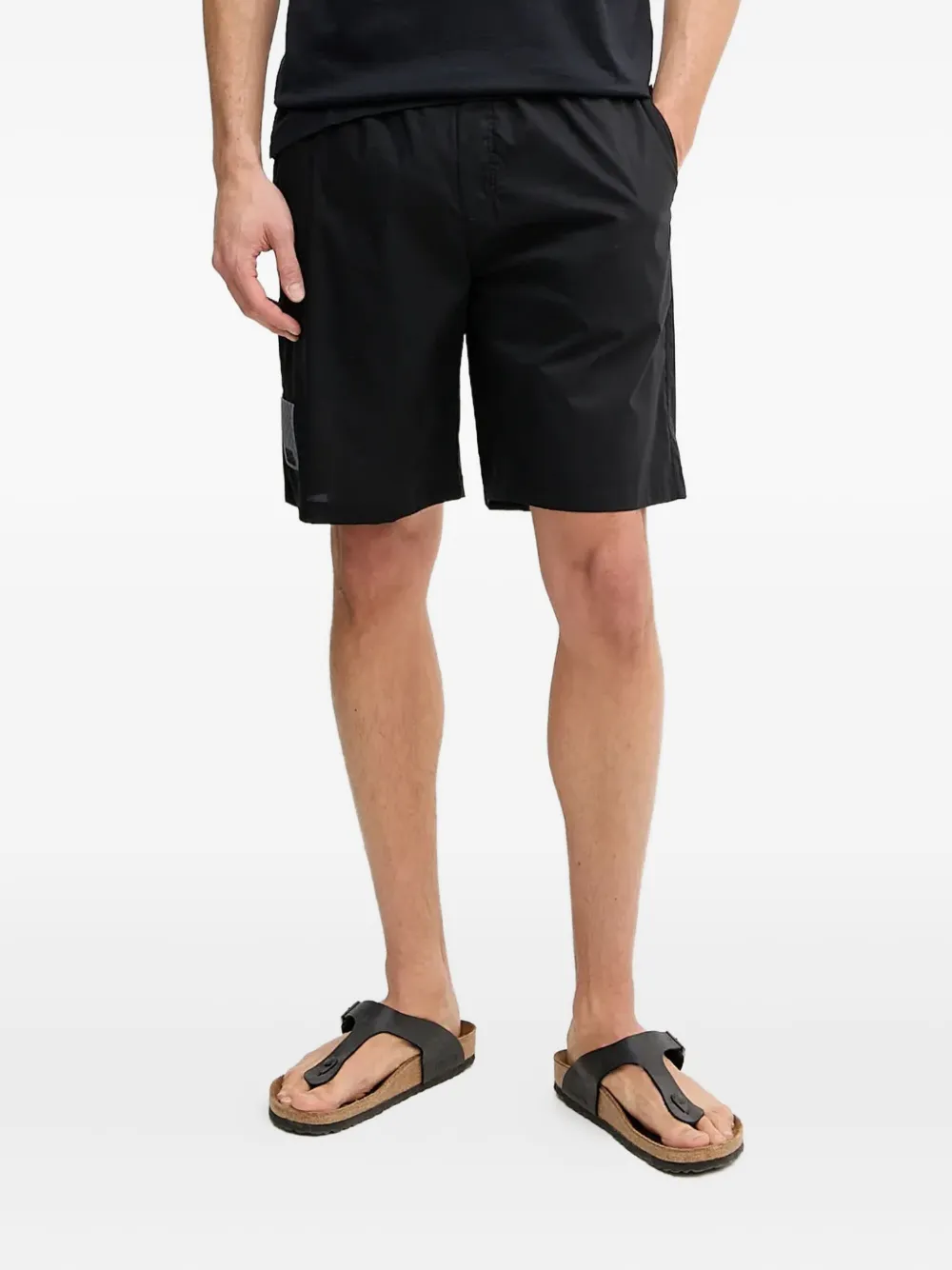Karl Lagerfeld logo-appliqué elasticated shorts Zwart