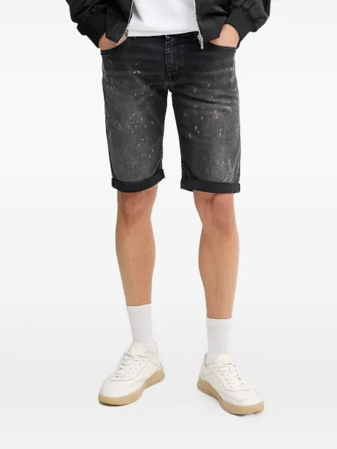 Karl Lagerfeld logo-plaque denim shorts