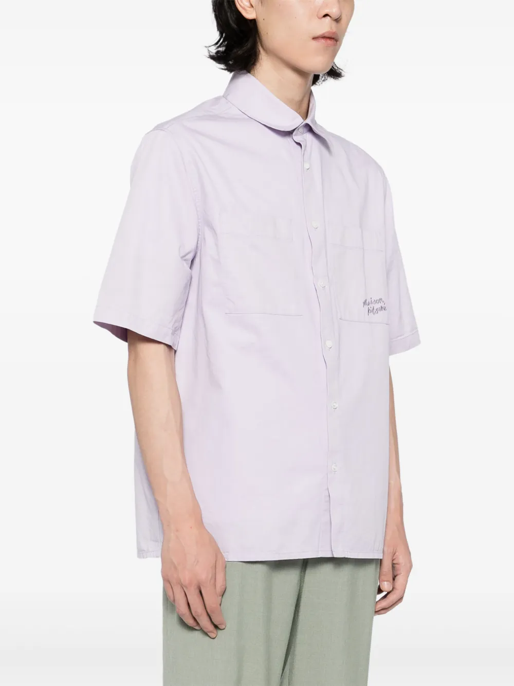 Maison Kitsuné Ruimvallend overhemd Paars