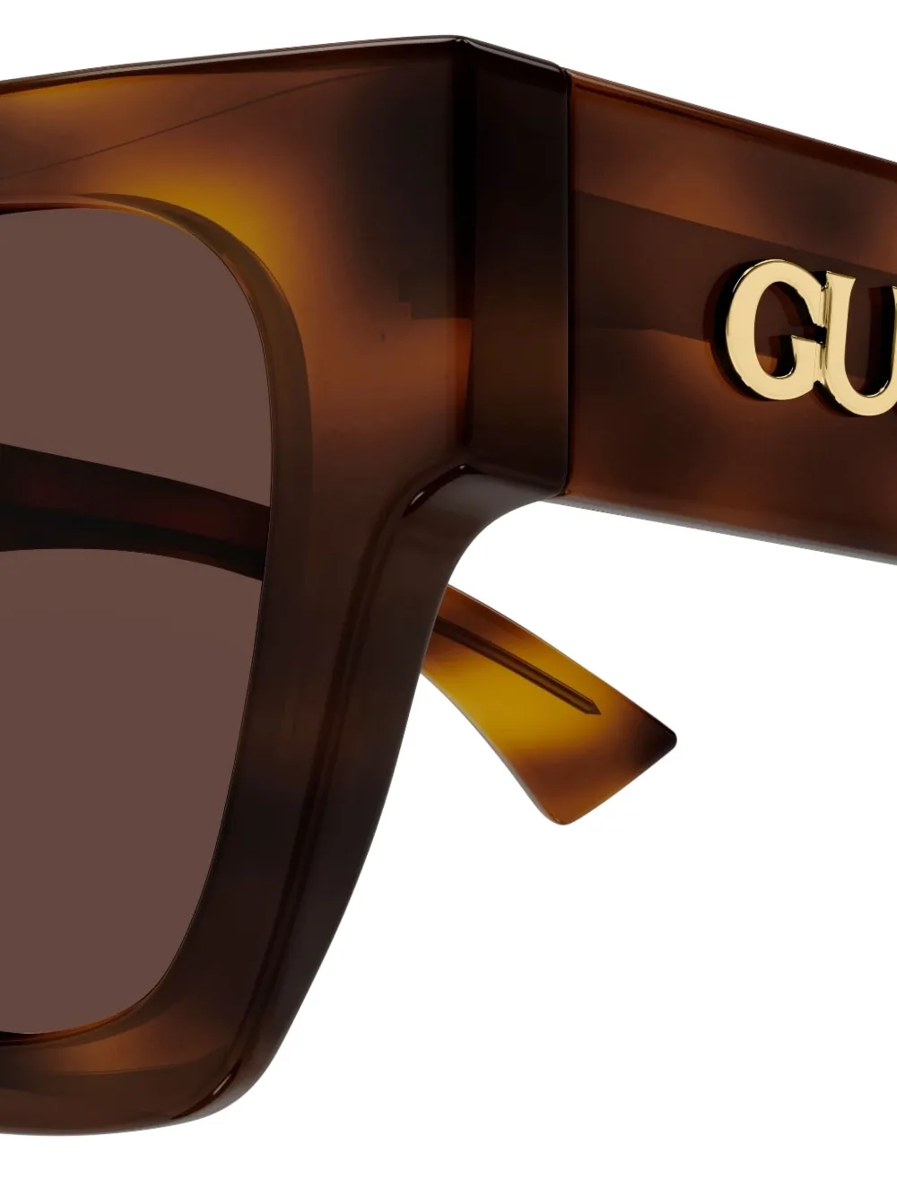 Gucci Eyewear Zonnebril met vierkant montuur Bruin