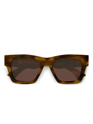 Gucci Eyewear GG1968S パール キャットアイ サングラス | ブラウン
