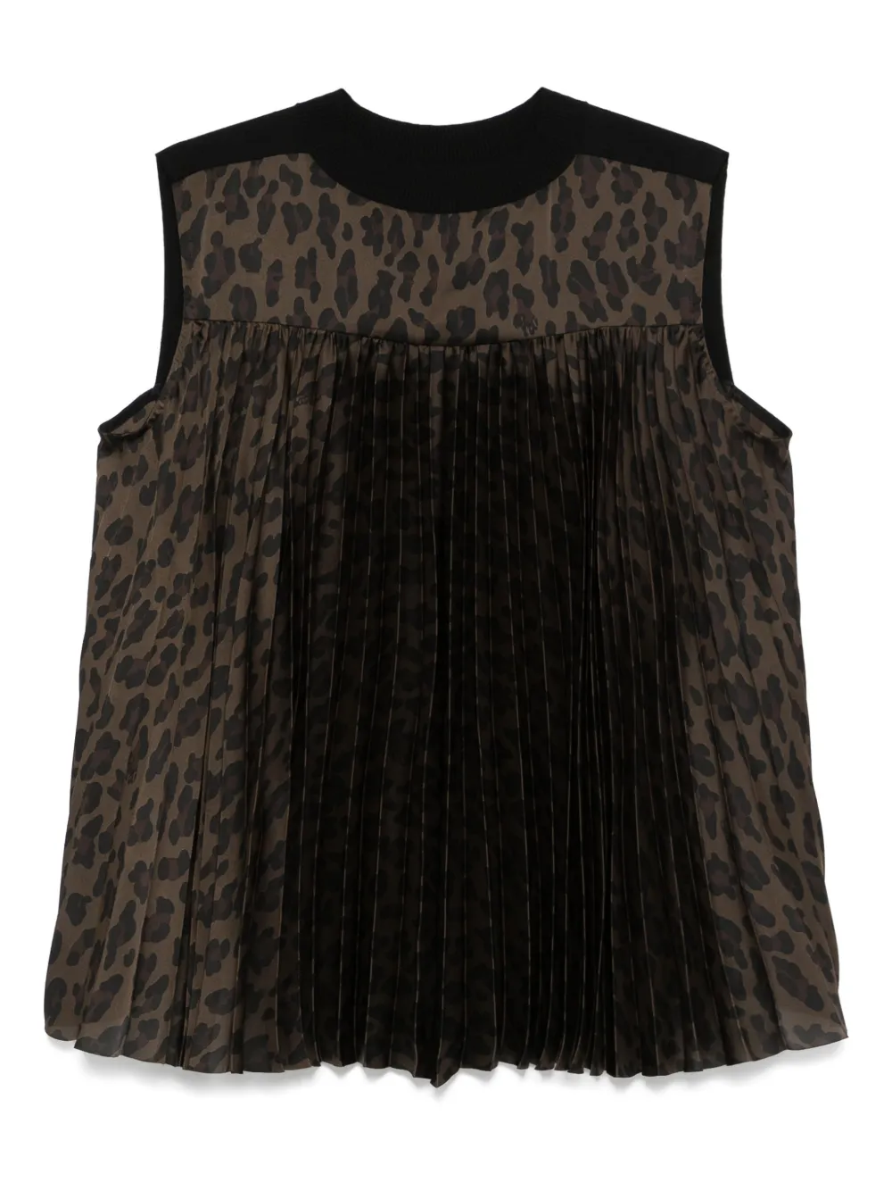 leopard-print cotton top