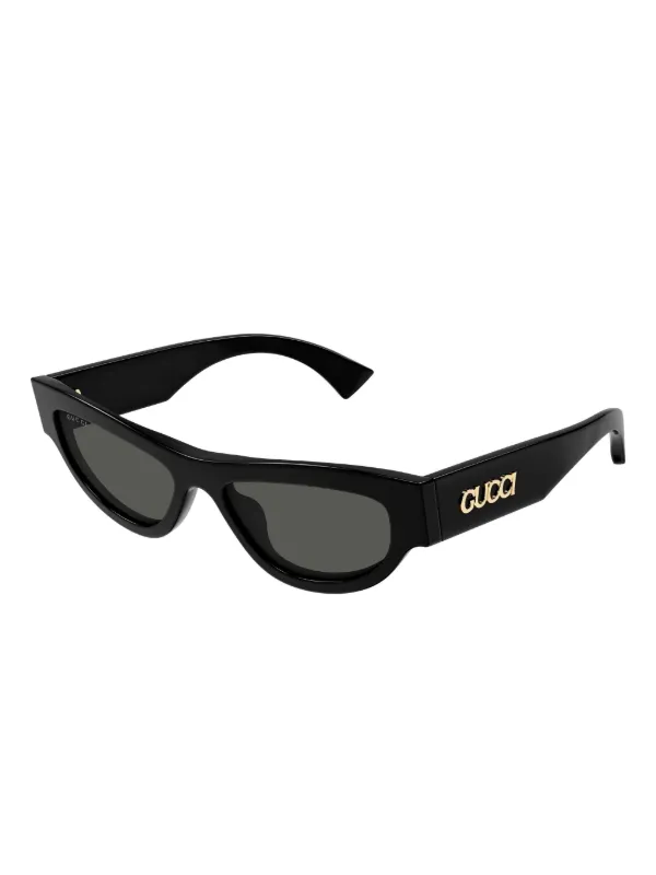 Gucci Eyewear キャットアイ サングラス | ブラック | FARFETCH JP