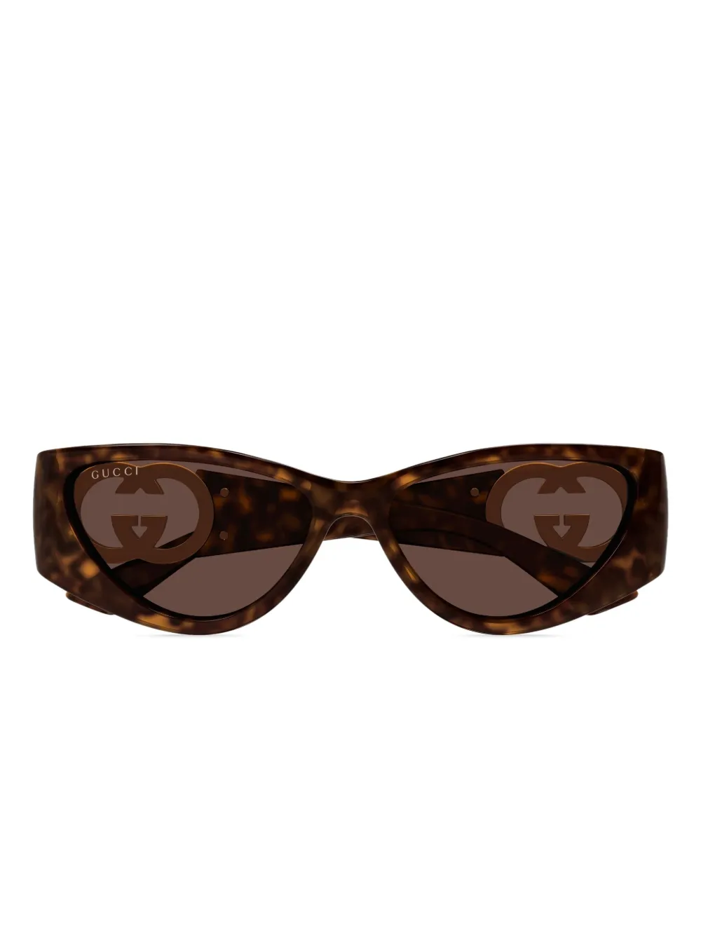 Gucci Eyewear Zonnebril met cat-eye montuur Bruin