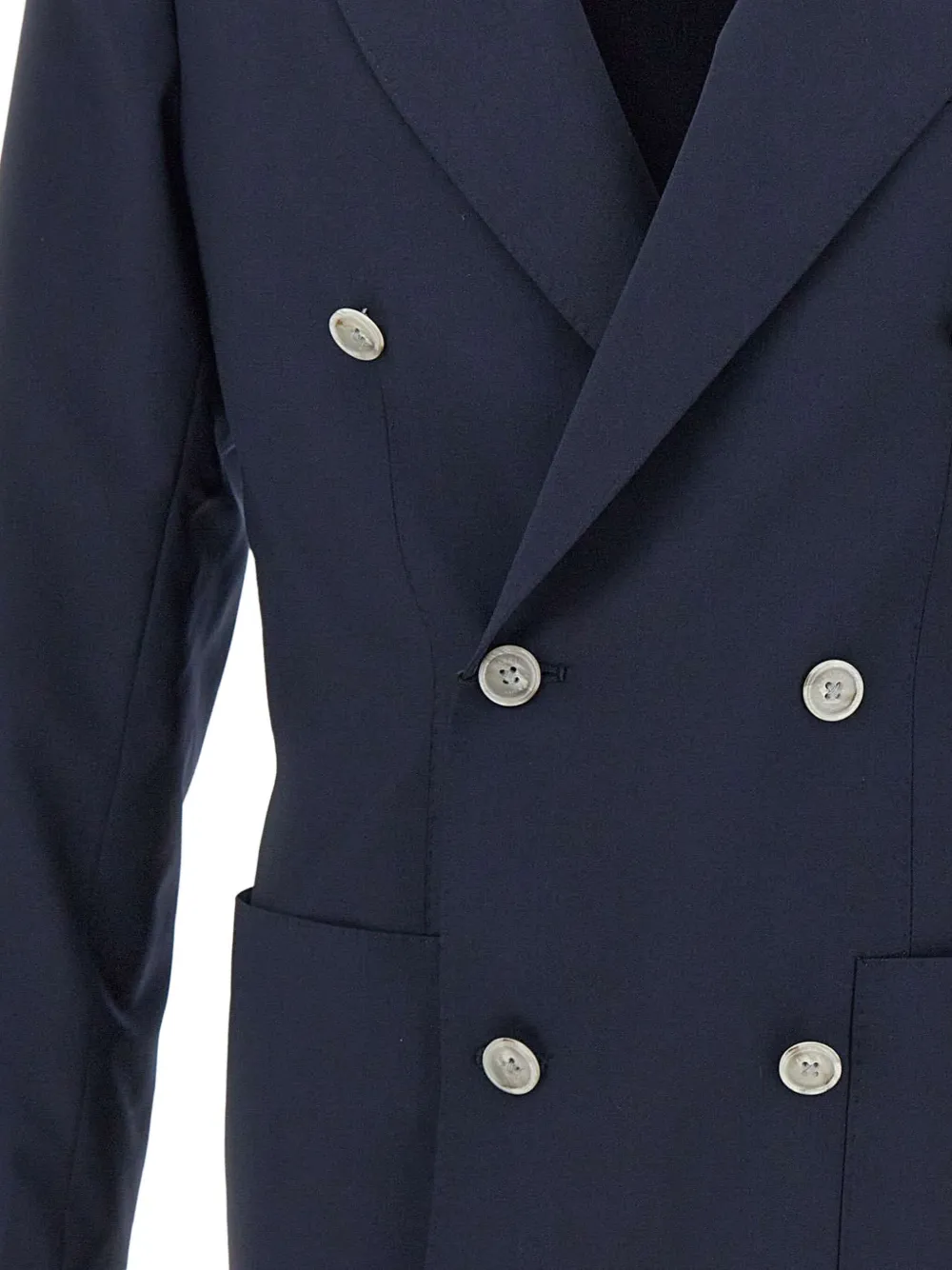 Barba Wollen blazer Blauw