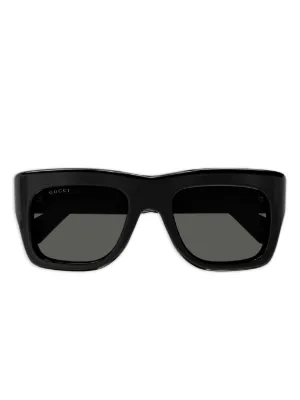 Gucci Eyewear パールディテール スクエアサングラス | ブラック