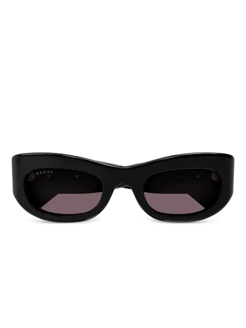Lunettes de soleil à monture ovale - Gucci Eyewear - Modalova