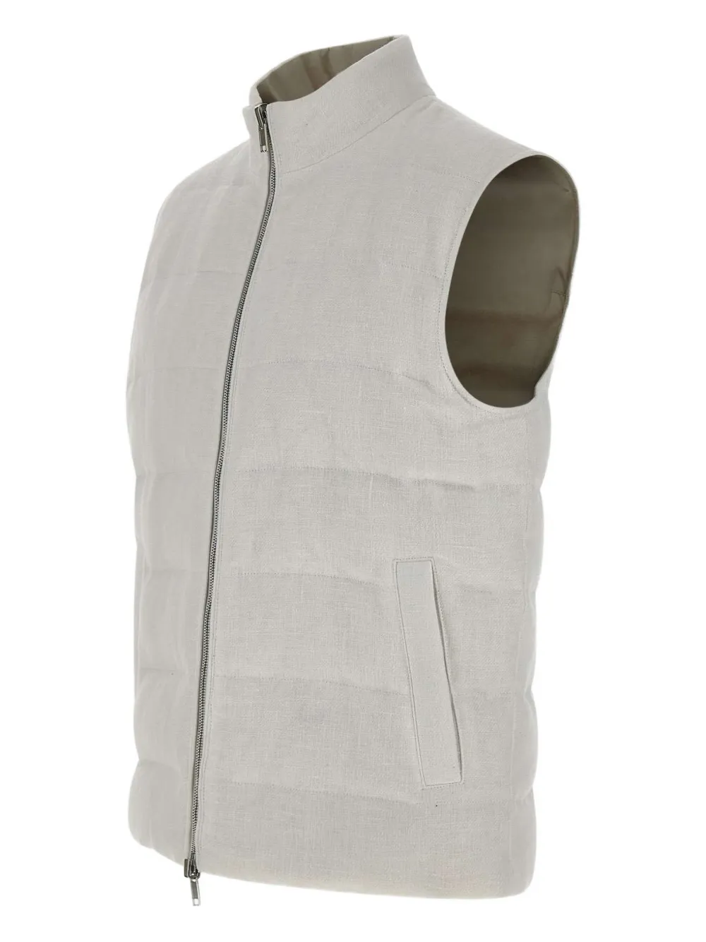 Eleventy Linnen gilet Wit