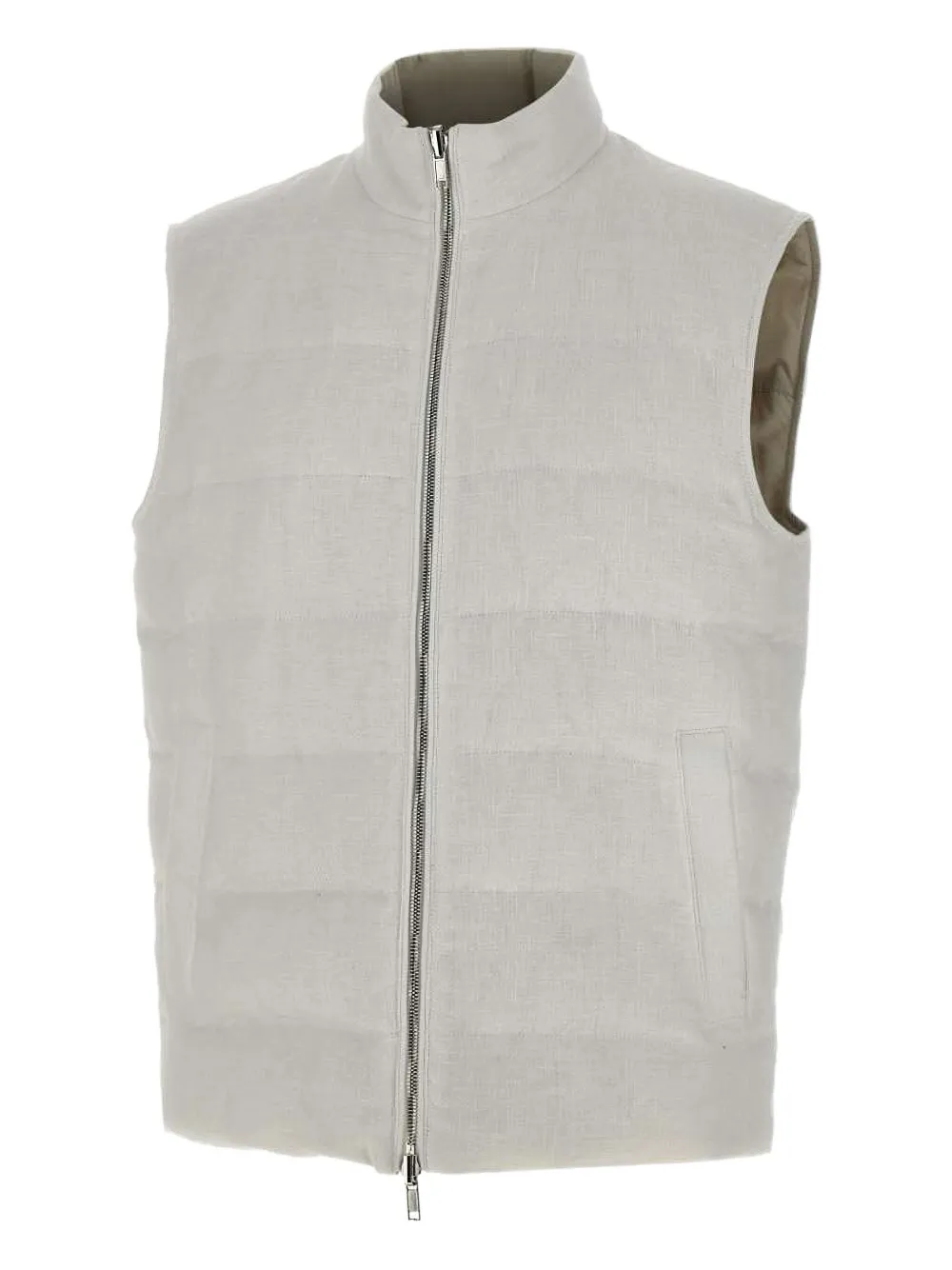 Eleventy Linnen gilet Wit