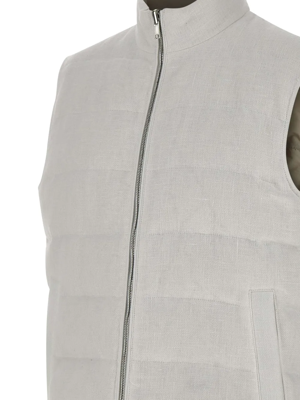 Eleventy Linnen gilet Wit