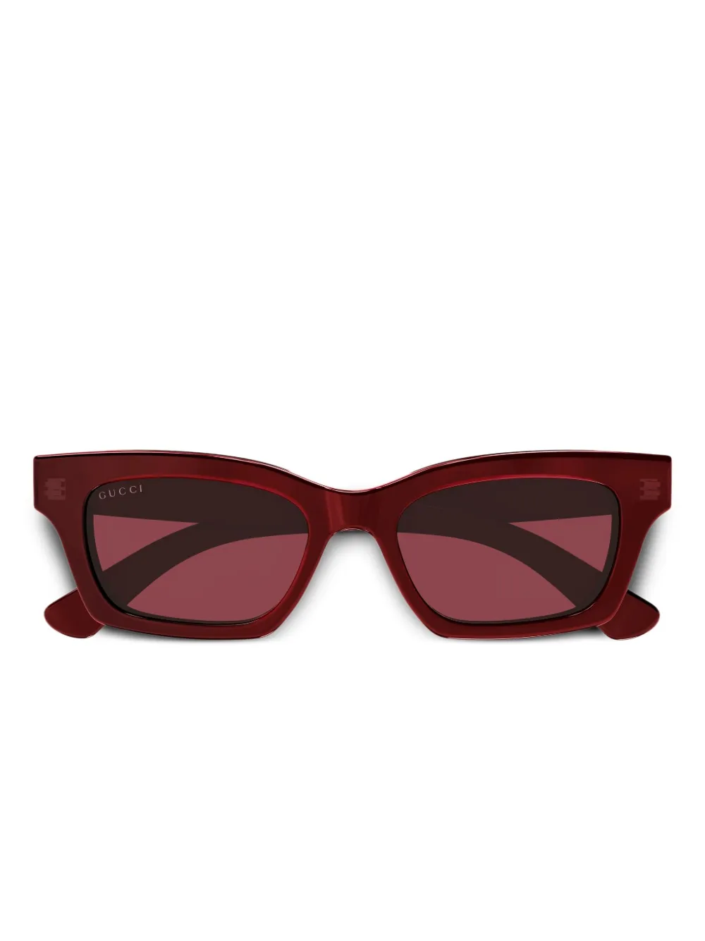 Gucci Eyewear Zonnebril met rechthoekig montuur Rood