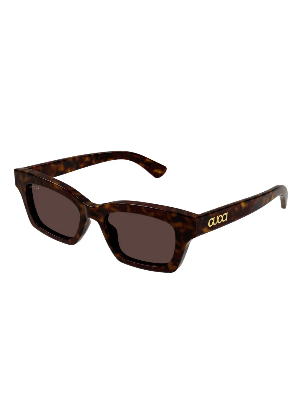 Gucci Eyewear Zonnebril met rechthoekig montuur - Bruin