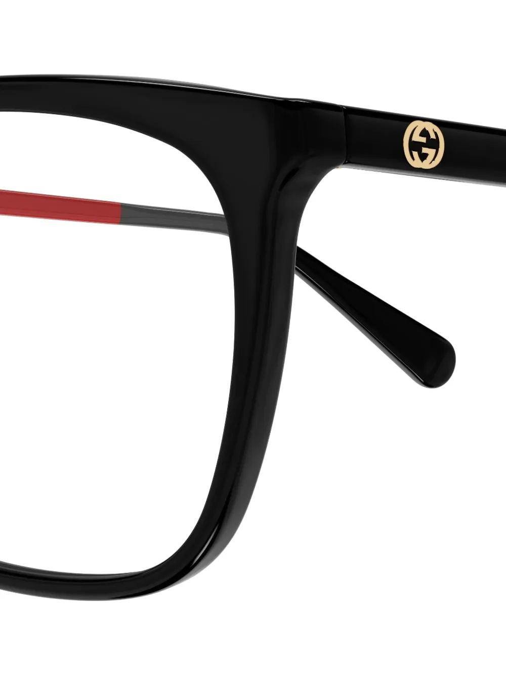 Gucci Eyewear Bril met rechthoekig montuur Zwart