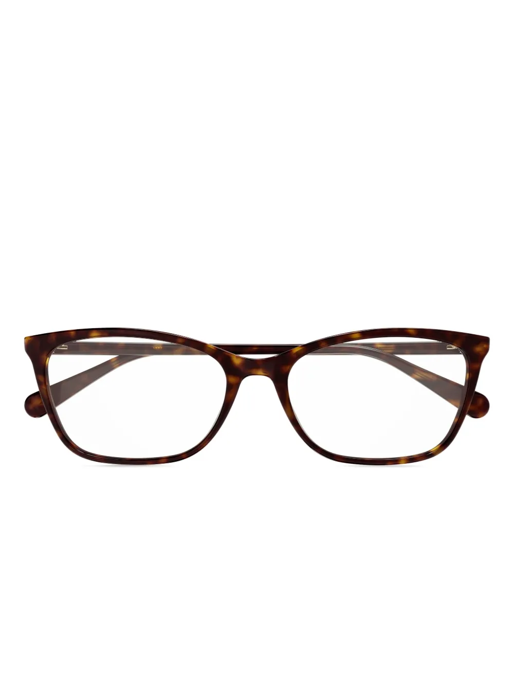 Gucci Eyewear Bril met rechthoekig montuur Bruin