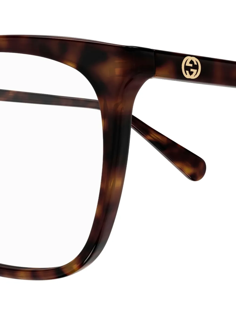 Gucci Eyewear Bril met rechthoekig montuur Bruin
