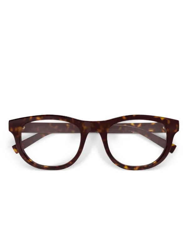 GUCCI メガネ ブラウン Gucci Eyewear ウェブディテール 眼鏡フレーム | ブラウン | FARFETCH JP