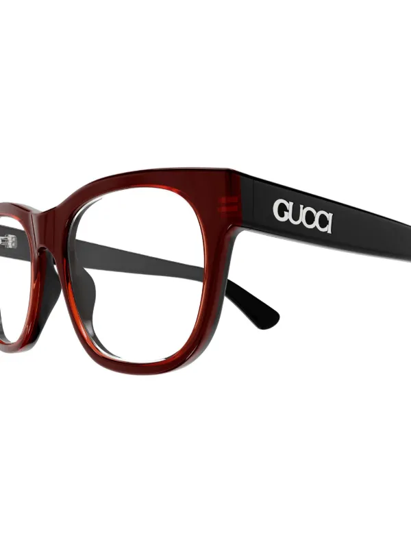 Gucci Eyewear ロゴ 眼鏡フレーム | レッド | FARFETCH JP