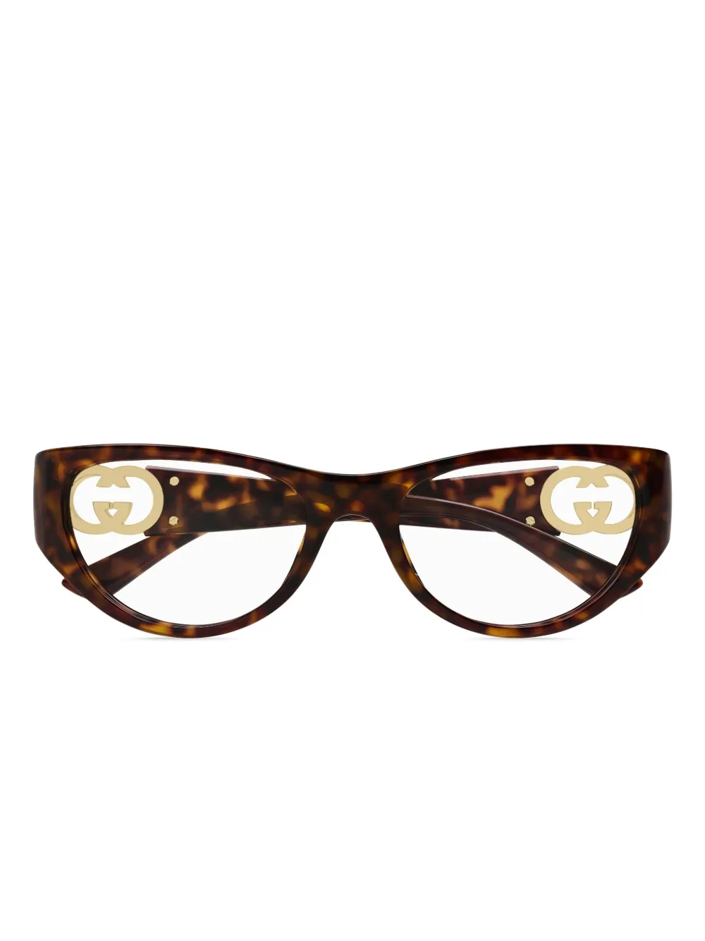 Gucci Eyewear Zonnebril met cat-eye montuur Bruin