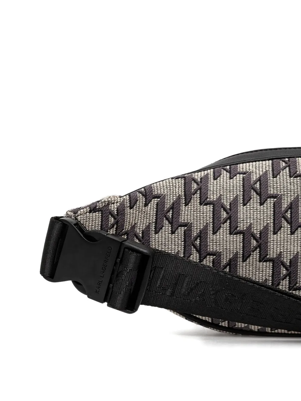 Karl Lagerfeld Heuptas met monogram en rits - Zwart