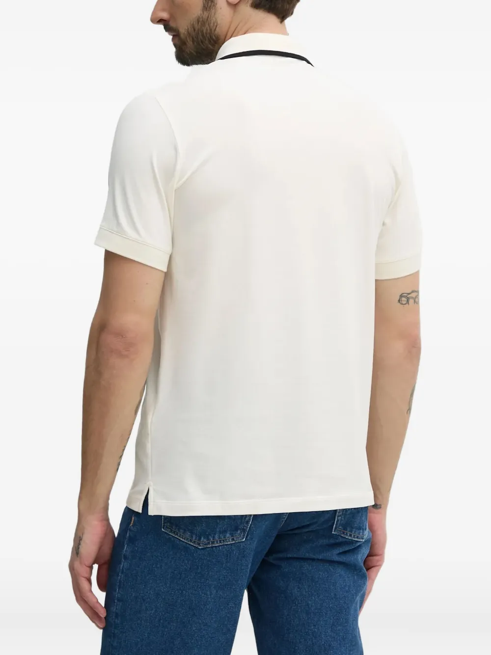 Karl Lagerfeld Poloshirt met geborduurd logo Wit