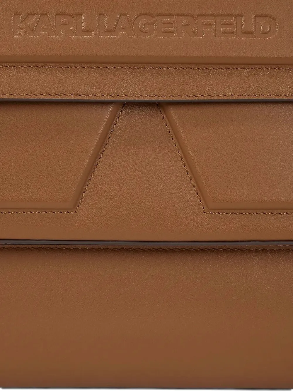 Karl Lagerfeld Handtas met colourblocking en structuur Bruin