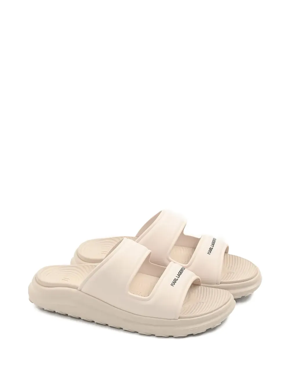Karl Lagerfeld logo-print slides Neutrals