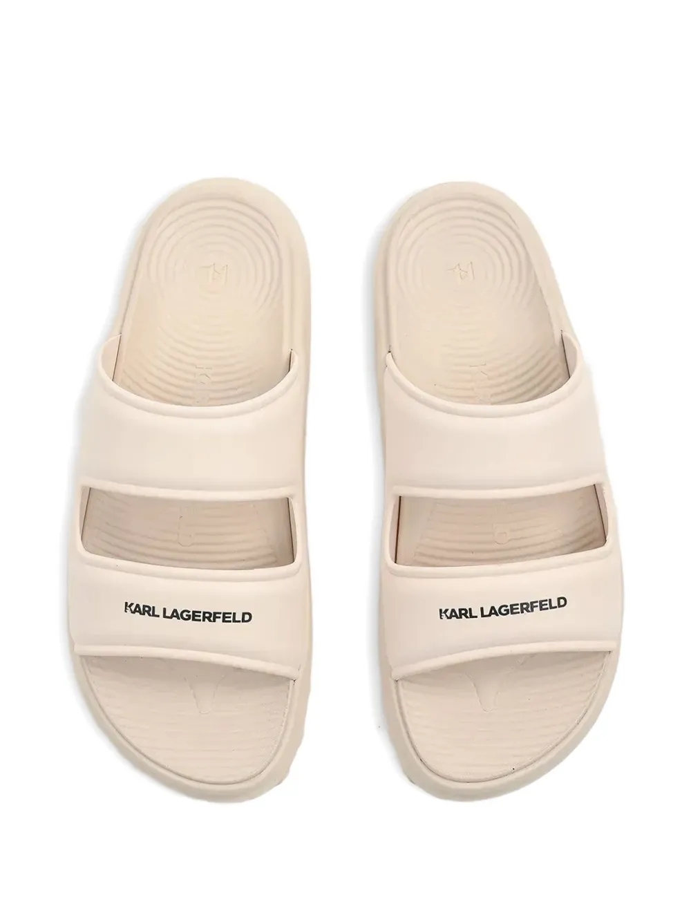 Karl Lagerfeld logo-print slides Neutrals
