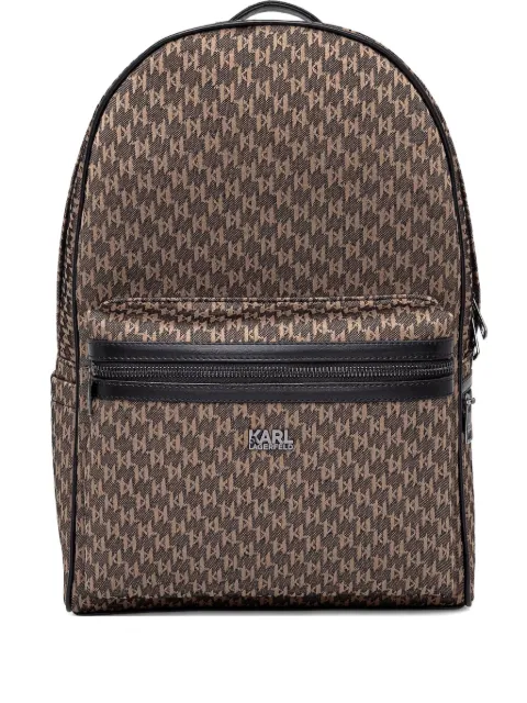 Karl Lagerfeld mochila con motivo pied de poule