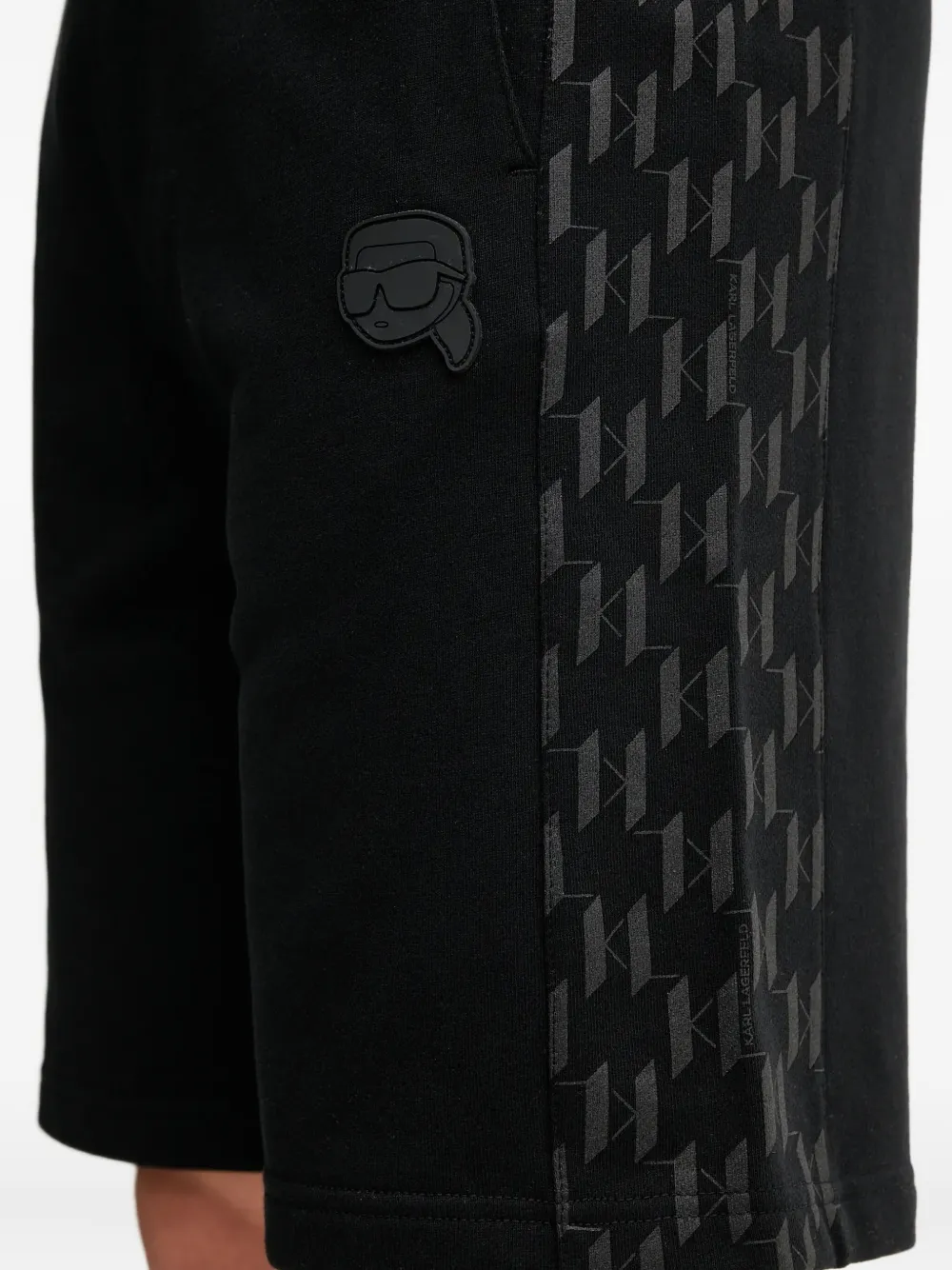 Karl Lagerfeld logo-detail panelled shorts Zwart