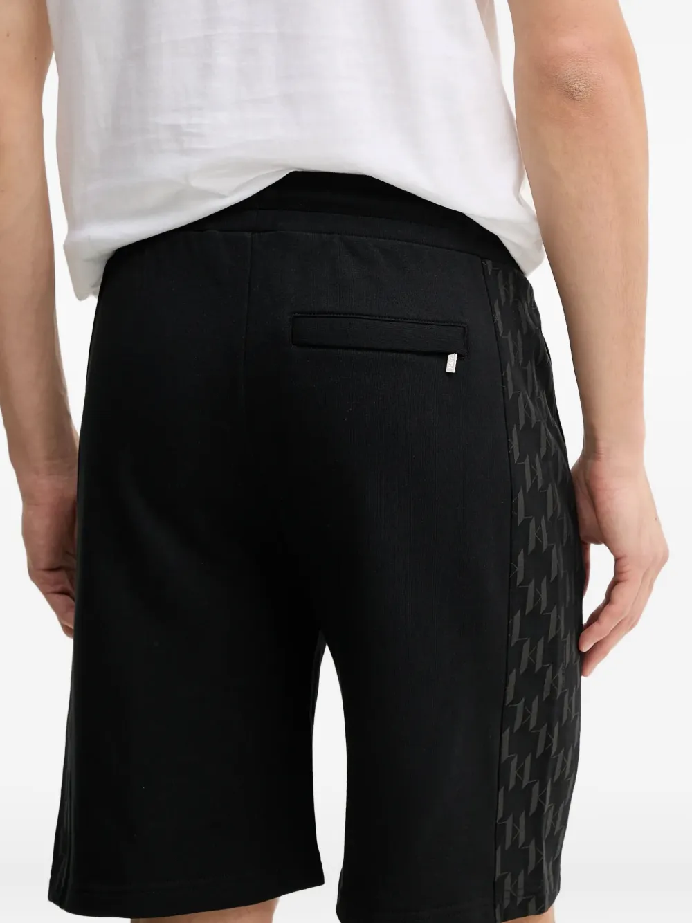 Karl Lagerfeld logo-detail panelled shorts Zwart