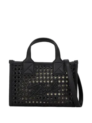 【関税込】■KARL LAGERFELD■アイコニック ロゴ トートバッグ 関込】KARL LAGERFELD◇アイコニック キャンバス トートバッグ