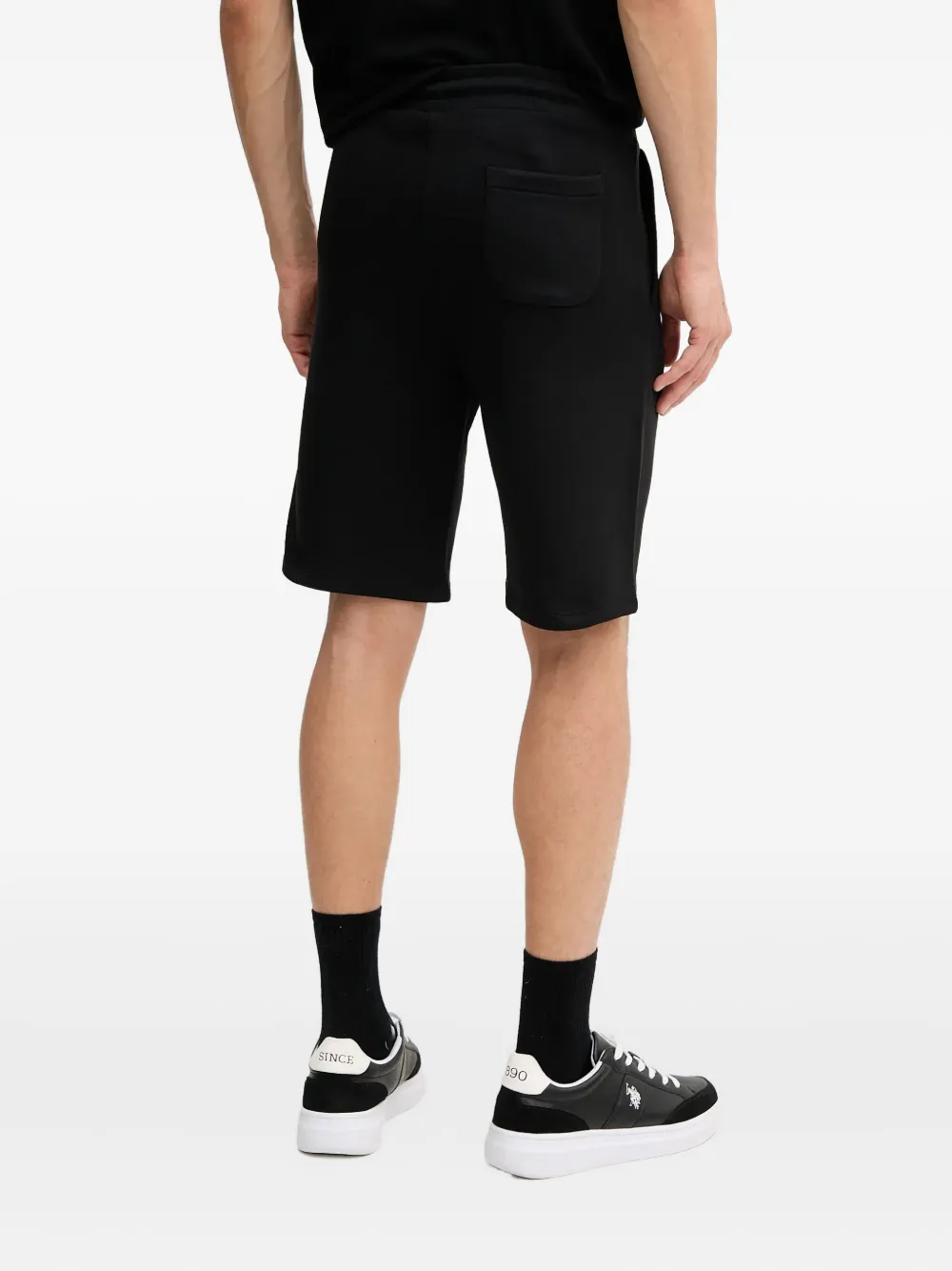 Karl Lagerfeld drawstring cotton shorts Zwart
