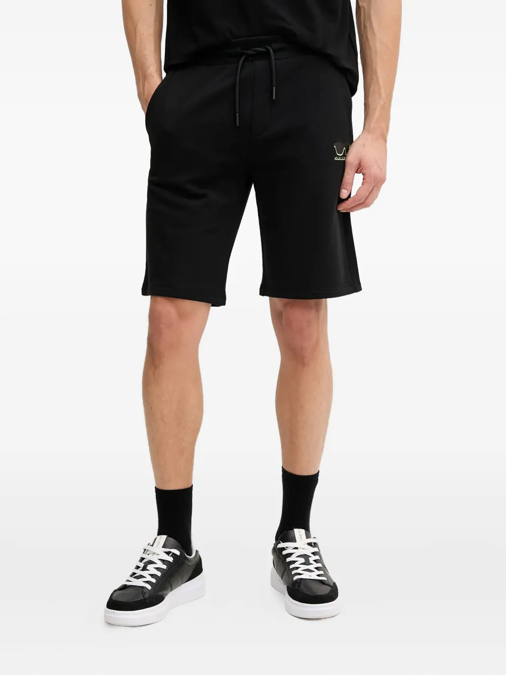 Karl Lagerfeld drawstring cotton shorts Zwart