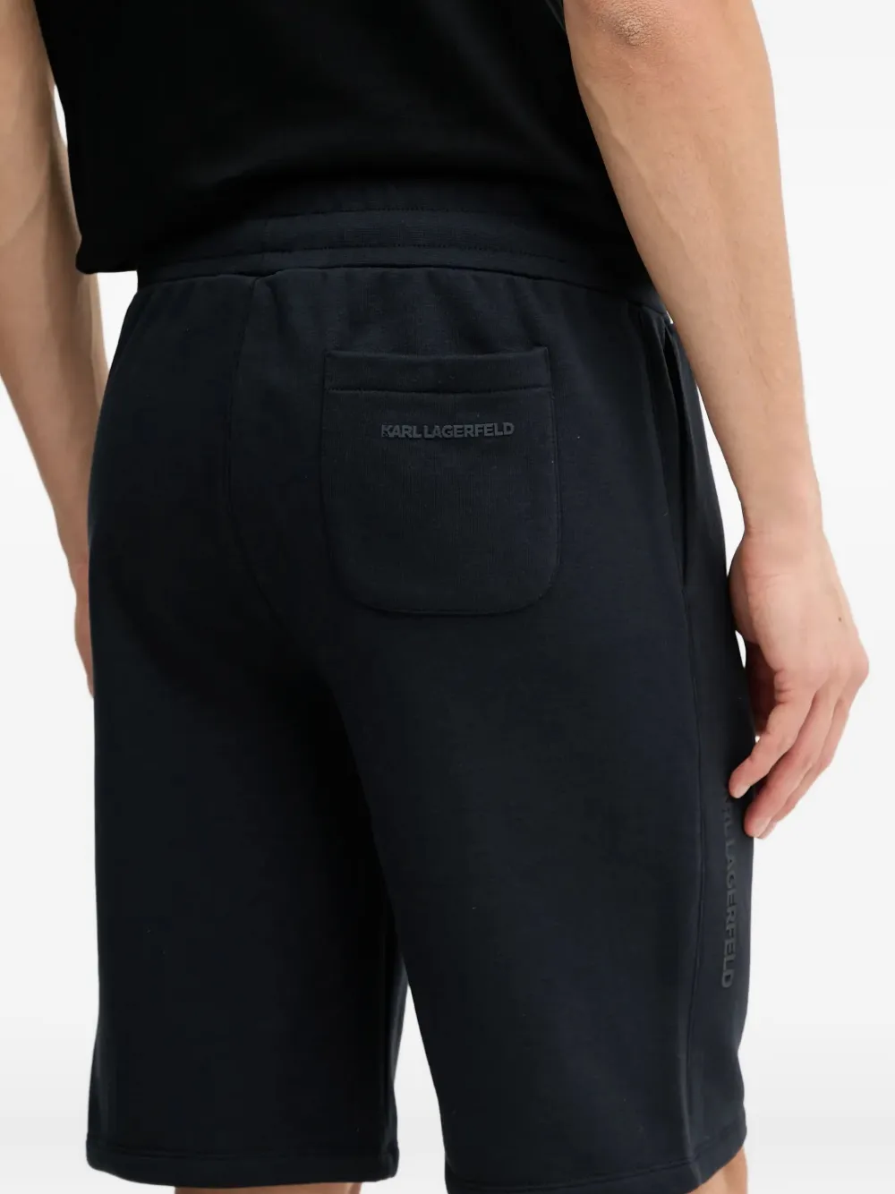 Karl Lagerfeld logo-detail drawstring shorts Zwart