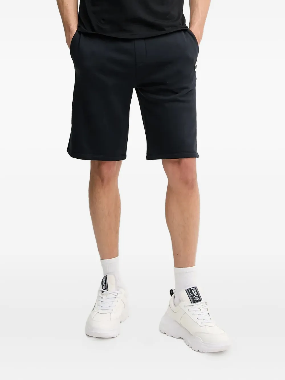 Karl Lagerfeld logo-detail drawstring shorts Zwart