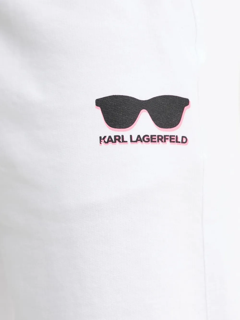 Karl Lagerfeld Shorts met zonnebrilprint Wit