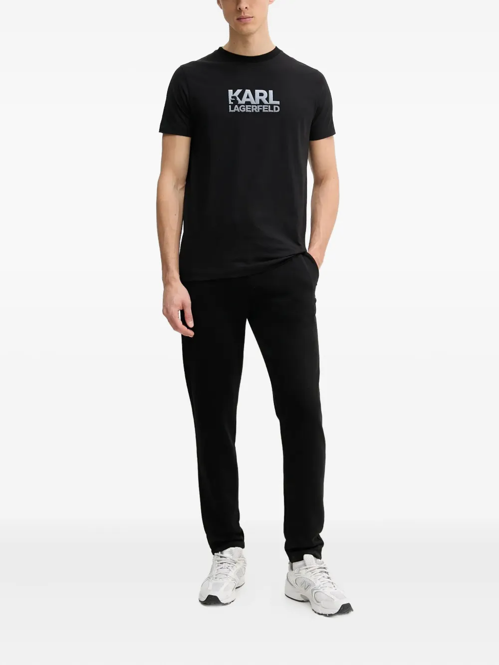 Karl Lagerfeld Trainingsbroek met geborduurd logo Zwart