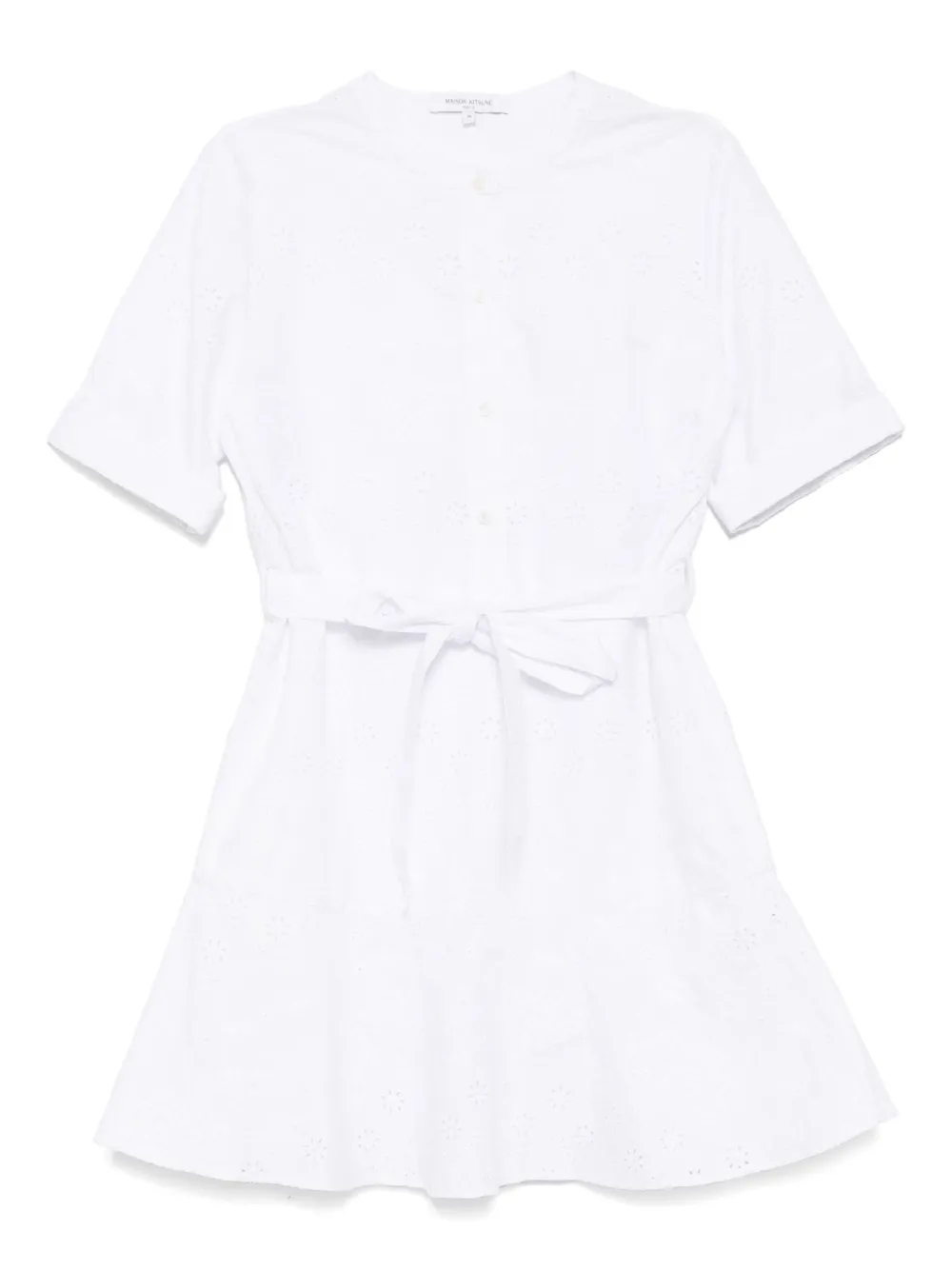 Maison Kitsuné Jurk met korte mouwen Wit