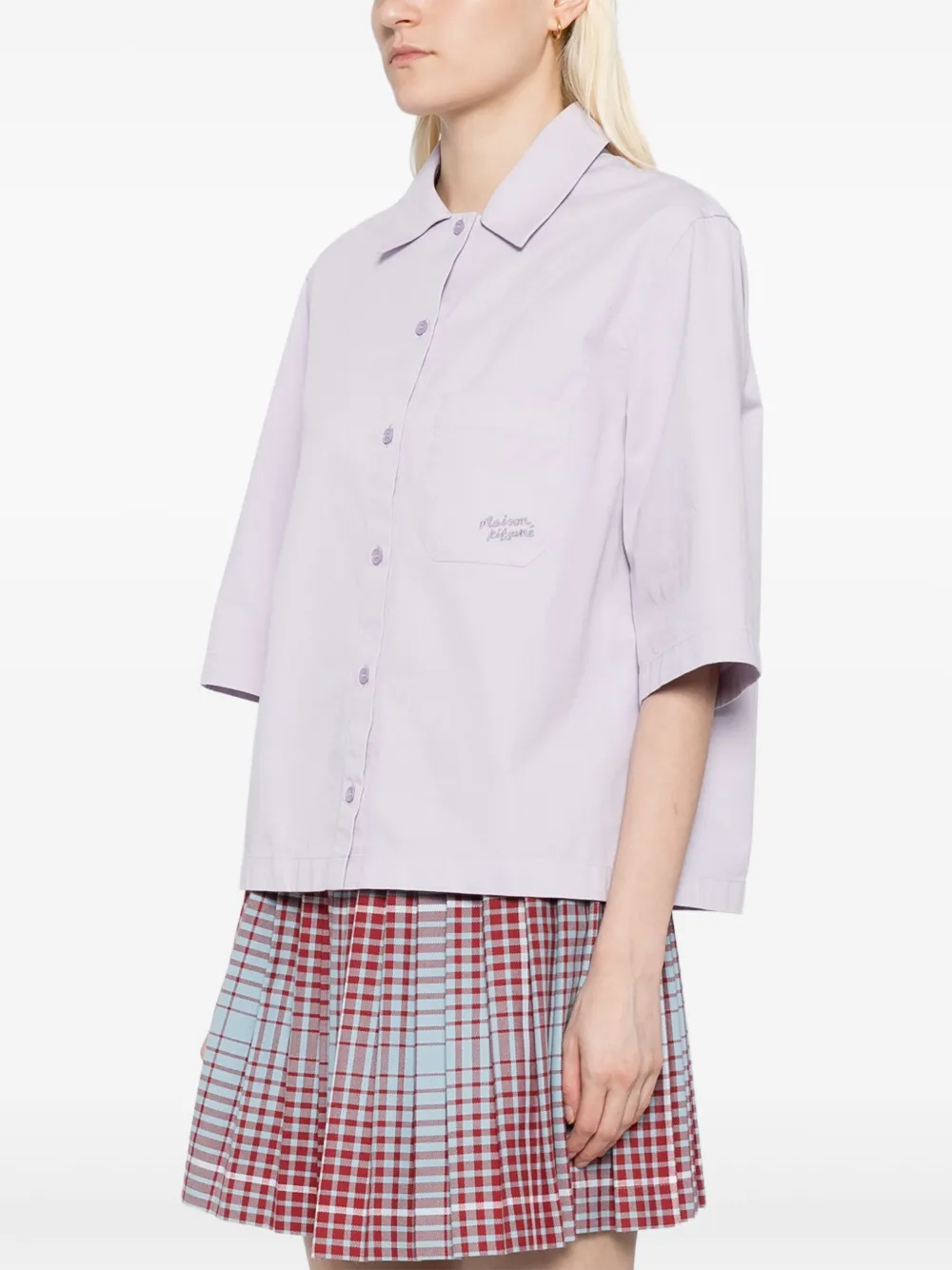 MAISON KITSUNÉ CROPPED BOXY SHIRT
