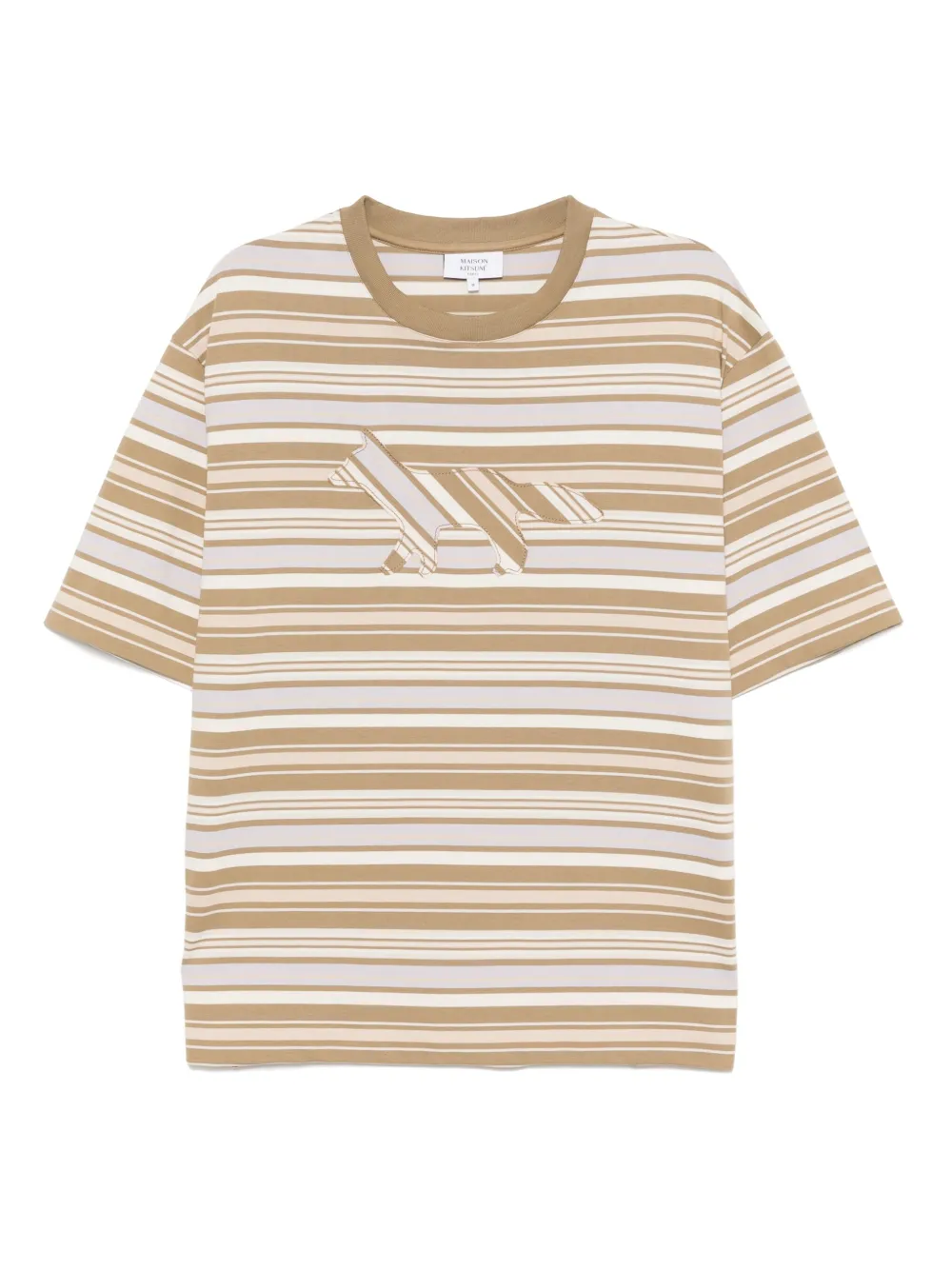 Maison Kitsuné Crafted Profile Fox T-shirt Paars